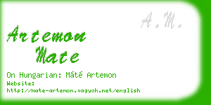 artemon mate business card