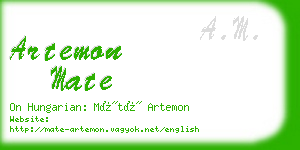 artemon mate business card